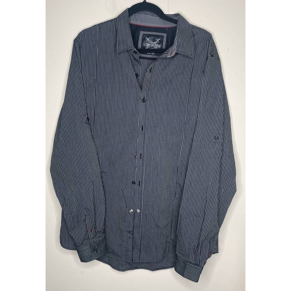 Drill Clothing Company Mens XXL Button Front Long Sleeve‎ Striped Shirt